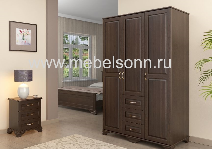 Шкаф "Витязь-101" по цене 46695 рублей - Шкафы из массива в интернет магазине 'Мебель и Сон'