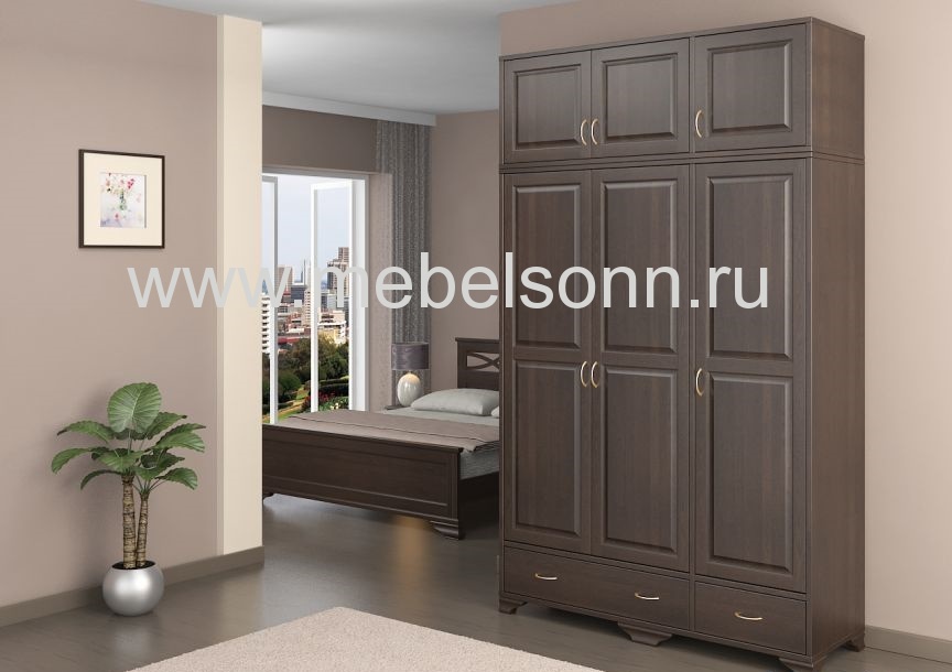 Шкаф "Витязь-127" по цене 58927 рублей - Шкафы из массива в интернет магазине 'Мебель и Сон'