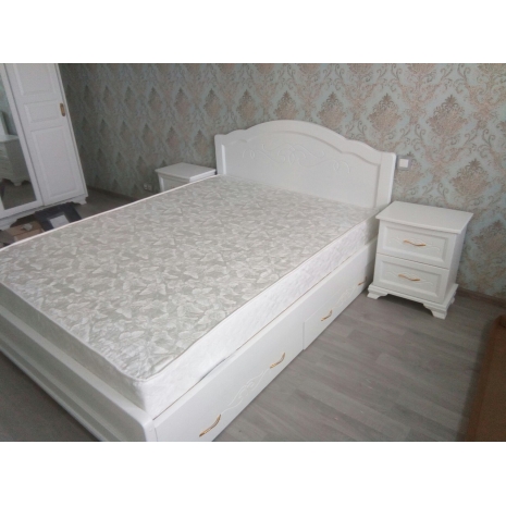 Кровать двуспальная цвет белый с тумбами по цене  рублей - Фото от клиентов в интернет магазине 'Мебель и Сон'