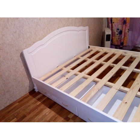 Кровать двуспальная цвет белый с перекладом по цене  рублей - Фото от клиентов в интернет магазине 'Мебель и Сон'