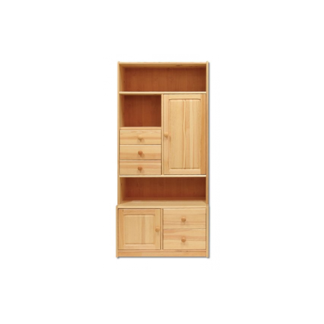 Шкаф книжный КВ112 по цене 33530 рублей - Шкафы из массива в интернет магазине 'Мебель и Сон'