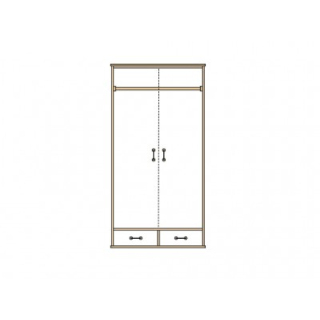 Шкаф ЭКО-14 по цене 30470 рублей - Шкафы из массива в интернет магазине 'Мебель и Сон'