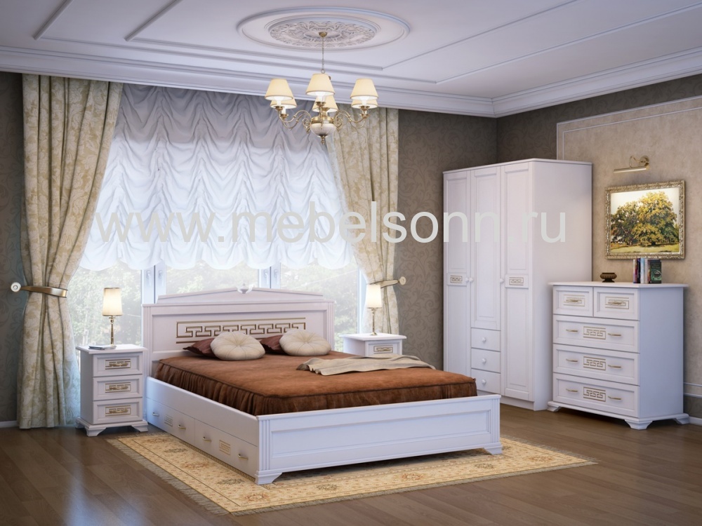 Спальный гарнитур Афина по цене 59800 рублей - Спальные гарнитуры в интернет магазине 'Мебель и Сон'