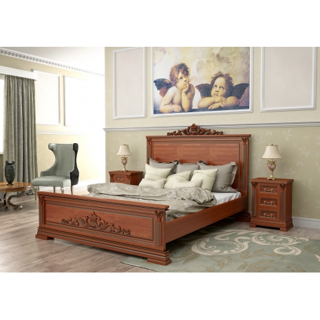Кровать Italiya по цене 41100 рублей - Коллекция Лирона в интернет магазине 'Мебель и Сон'