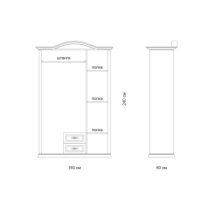 МЕБЕЛЬ ЛАУРА: ШКАФ 3 ЛАУРА цена 84241 рублей.