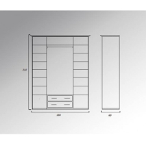Четырёхстворчатые : Шкаф Алиса 41 цена 91665 рублей.