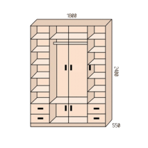 Четырёхстворчатые : Шкаф "Марьино 4.1" цена 79999 рублей.