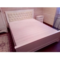 : Кровать Лира с кожей белая цена  рублей.