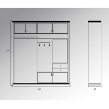 Мебель Валенсия: ПРИХОЖАЯ ВАЛЕНСИЯ 560 цена 127176 рублей.