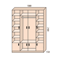 Четырёхстворчатые : Шкаф "Марьино 4.3" цена 90835 рублей.