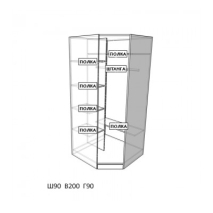 Шкафы ЭКО: Шкаф ЭКО угловой цена 40450 рублей.