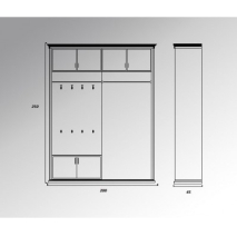 Мебель Валенсия: ПРИХОЖАЯ ВАЛЕНСИЯ 550 цена 101241 рублей.
