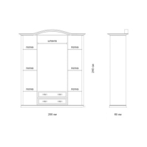 МЕБЕЛЬ ЛАУРА: ШКАФ 4 ЛАУРА цена 111595 рублей.