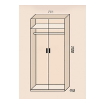 Двухстворчатые: Шкаф "Марьино 2" цена 35320 рублей.